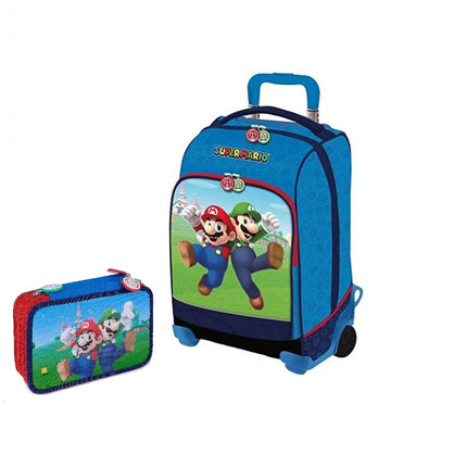 Trolley Super Mario + Pencil Case - Schoolpack