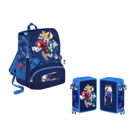 Schoolpack Sonic + Backpack + Pencil Case