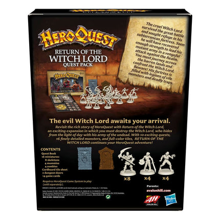Return of the Witch Lord HeroQuest Board Game Expansion Quest Pack english