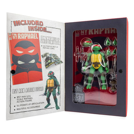 Raphael  Exclusive Teenage Mutant Ninja Turtles BST TMNT AXN x IDW Action Figure & Comic Book 13 cm