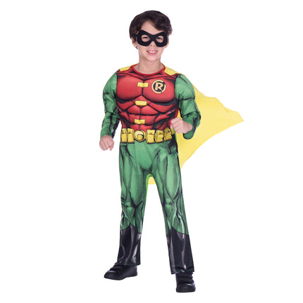 Robin Costume Carnevale Batman Bambino Deluxe Roleplay Fancy Dress