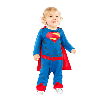 Superman Costume Baby Infanzia Carnevale Deluxe Fancy Dress