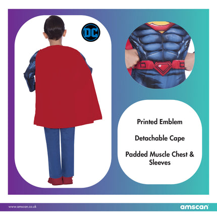 Superman Classic Costume Carnevale Bambino Fancy Dress
