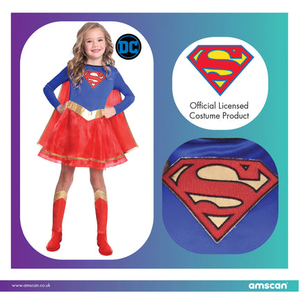 Supergirl Costume Carnevale Bambina Roleplay Fancy Dress