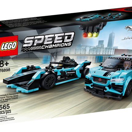 LEGO 76898 Formula E Panasonic Jaguar Racing GEN2 car & Jaguar I-PACE Speed Racer