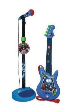 Avengers Microphone with Stand and Children's Guitar