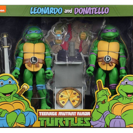 Leonardo and Donatello Teenage Mutant Ninja Turtles Action Figure 2-Pack 18 cm NECA 54102