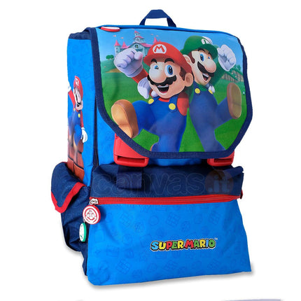 Super Mario Zaino Estensibile Scuola School Backpack