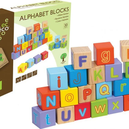 Blocchi con lettere alfabeto in legno giocattolo bambini 12 mesi (4203795447905)