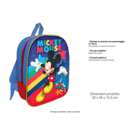 Zaino Asilo Mickey Mouse Scuola 3D