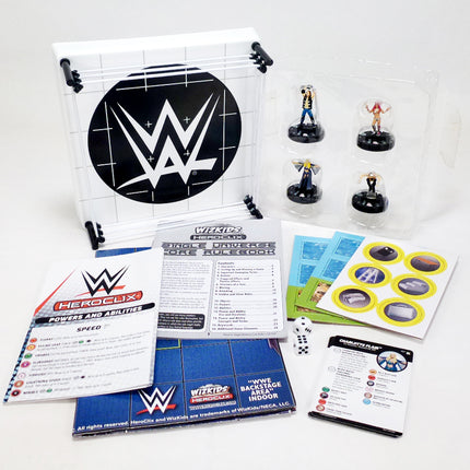 The Ring Heroclix WWE Starter Set for 2 Players with 4 characters,