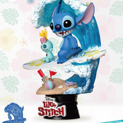 Stitch Surf Disney Summer Series D-Stage PVC Diorama 15 cm