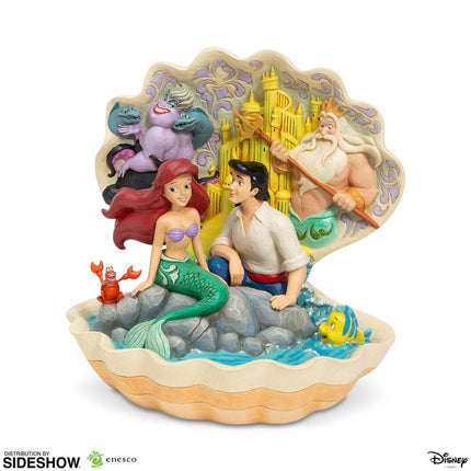La Sirenetta Disney Statuetta Shell Scene The Little Mermaid 20 cm