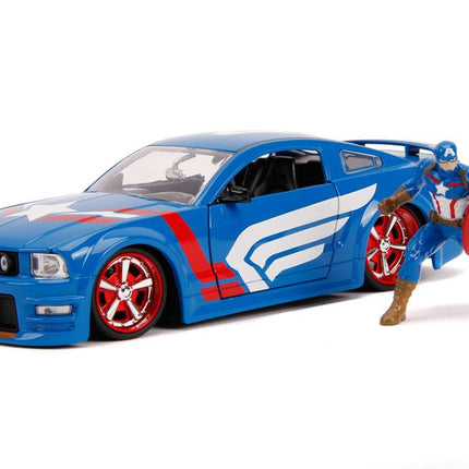 Ford Mustang GT 2006 Diecast Captain America 1/24 Marvel Hollywood Rides