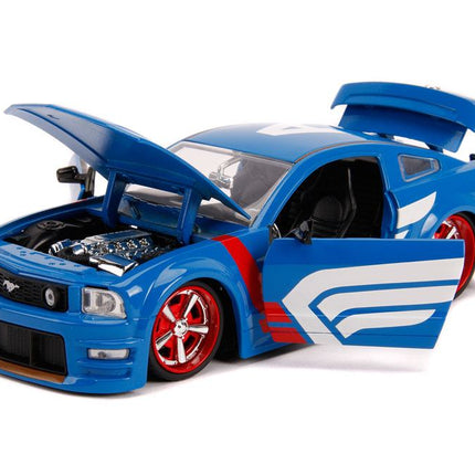2006 Ford Mustang GT Diecast Captain America 1/24 Marvel Hollywood Rides
