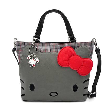 Borsa Donna Tracolla Hello Kitty by Loungefly Grigia Pelle Sintetica (4339776749665)