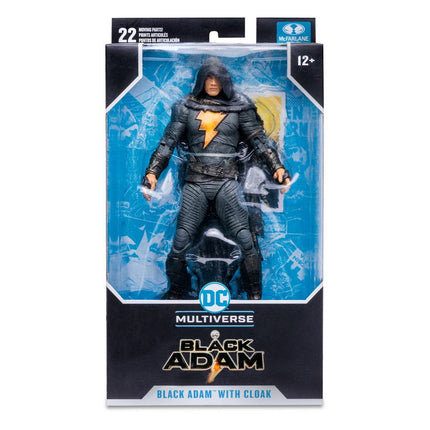 DC Black Adam Movie Action Figure Black Adam with Cloak 18 cm