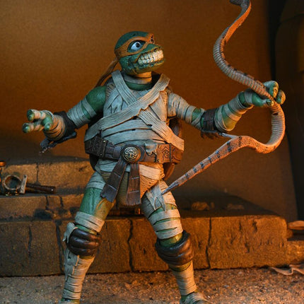 Michelangelo jako mumia 18cm uniwersalne potwory x nastoletnie zmutowane żółwie ninja figurka NECA 54187